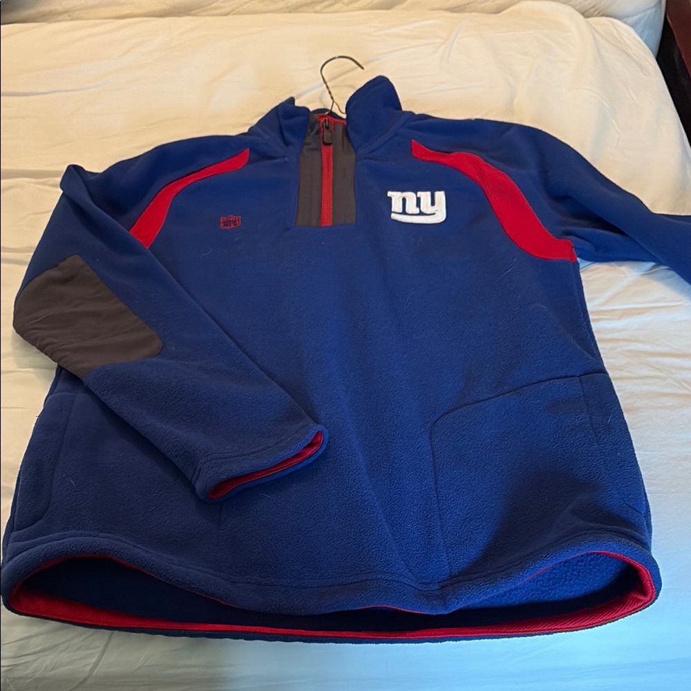 Men's Blue and Red Sweater